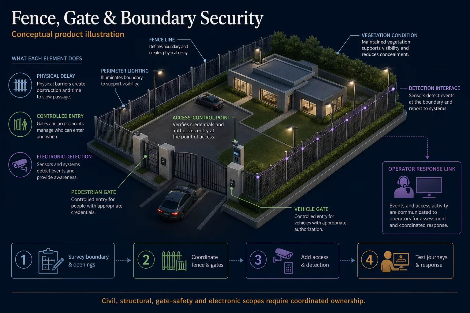 Conceptual representative system illustration for Warehouse & logistics system plan.
